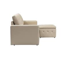nuria 87 in wide beige leather sofa