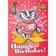 happy birthday bucky badger card