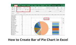 how to create bar of pie chart in excel