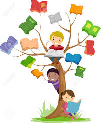 Stickman Illustration of Kids Reading Books Growing Off a Tree | Kids reading  books, Kids reading, School murals