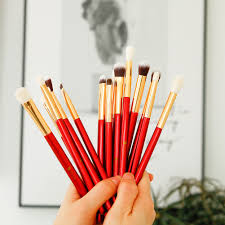 ducare clic red 15 in 1 eye brushes set