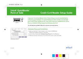 Switching to an emv reader for quickbooks may help reduce your liability for costs associated with certain types of credit card fraud. Credit Card Reader Setup Guide Intuit Quickbooks Point Of Sale Manualzz