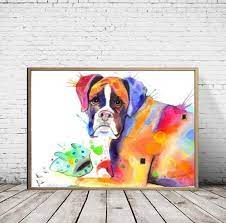 Boxer Dog Wall Art Boxer Print Pet