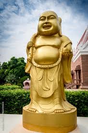 Laughing Buddha Statue At A Buddhist