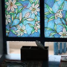 Rowan, a mission style stained glass window panel features a modern geometric design, that will be sure to pring bright colors into you home. Decorative Privacy Stained Glass Window Film Nerja No Glue Self Stati Royalwallskins