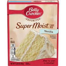 Bake at 350 degrees for 35 minutes. Betty Crocker Super Moist Favorites Vanilla Cake Mix Bettycrocker Com