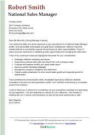 national s manager cover letter