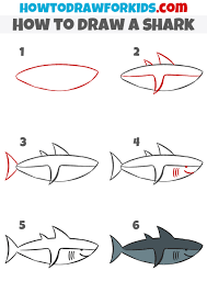 to draw a shark easy drawing tutorial