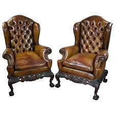 Check out our extensive range of antique victorian armchairs, regency armchairs, empire armchairs, chippendale armchairs, sheraton armchairs, art deco armchairs and many more in. Pair Of 19th Century English Victorian Hand Dyed Leather Wing Back Armchairs For Sale The Kairos Collective Uk