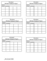 Sticker Chart Black And White By Michelle Arcala Tpt