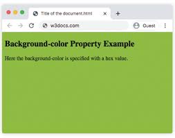 css background color property