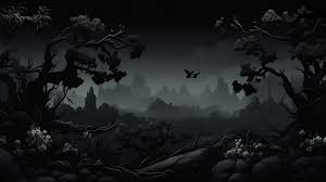 black landscape dark nature wallpaper