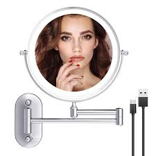 Rechargeable Lighted Makeup Mirror Wall