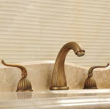 antique brass bathroom sink faucet