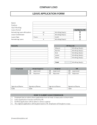 Template Annual Leave Forms Template Application Form Sample