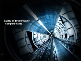 Airport Staircase Powerpoint Template Backgrounds 03990
