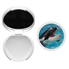 orca whale lip balm with mirror