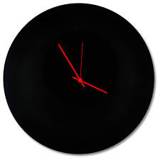 blackout circle clock minimalist