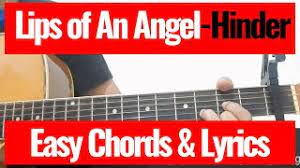 lips of an angel easy guitar s and