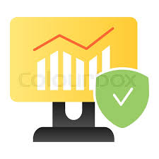 Verified Chart Flat Icon Diagram On Stock Vector