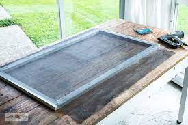 diy window screen with wood