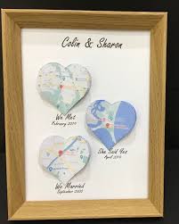 personalised map frame first met first