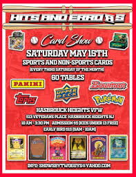 Over 100 tables of the hottest collectibles on the planet! Hits Errors Sports And Non Sports Trading Card Show Hasbrouck Heights Vfw Post 4591 15 May 2021