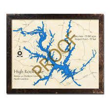 High Rock Lake Nc 3d Nautical Wood Maps