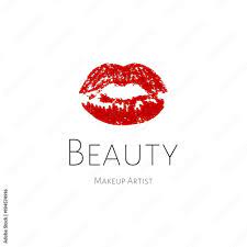 lips logo red print lip beauty logo