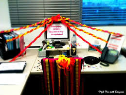 office cubicle birthday decoration ideas
