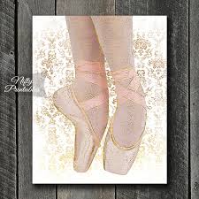 Ballet Shoes Art Print White Pink