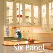 6 panel kitchen glass cabinets
