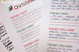 Christmas Wish List Printable Overstuffed
