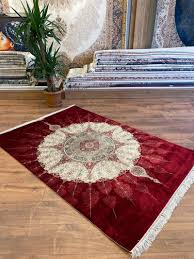 İpekhane ottoman bordo silk carpet