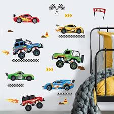 Decalmile Racing Cars Wall Stickers