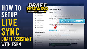 Register to play fantasy premier league draft. Draft Wizard Live Sync Draft Assistant Set Up For 2020 Espn Leagues Youtube