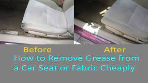 how to clean grease off a car seat