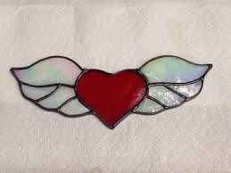 stained glass valentines day heart with