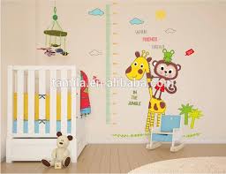 Kids Cartoon Height Growth Chart Wall Sticker Giraffe Wall Chart For Baby Learning Height Measurement Kid Wall Owl Animals Art Buy Numbers Wall