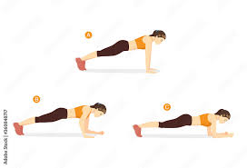 Doing Exercise With Plank Walk Up