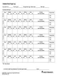 printable a1c chart forms and templates