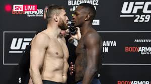 The main card is shown live on sony ten 2 (english) & sony ten 3 (hindi), and streamed live via sony liv in india. Ufc 259 Live Updates Results Highlights From Israel Adesanya Vs Jan Blachowicz Fight Full Card World Of Youth News