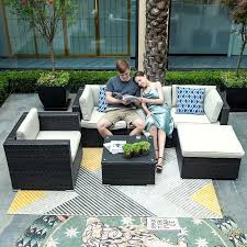 Black Wicker Patio Furniture Sectional