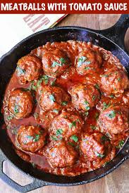 fluffy meat with tomato sauce