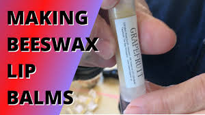 making beeswax lip balms you