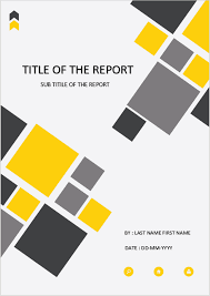 Cover Page Download Template For Ms Word Cover Page Yellow Square