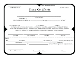 Blank Stock Certificate Template Aoteamedia Com