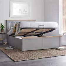 malmo grey wooden ottoman bed happy beds
