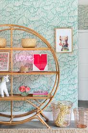 Round Rattan Bookshelf Transitional