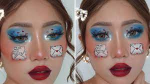 mail themed makeup look